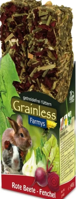 Hot ys Grainless Gnaverstænger Rødbede og Fennikel 140 g Foder & Snack Til Gnavere & Kanin