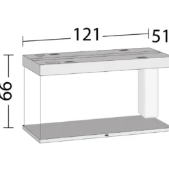 Hot Led Rio 350 Eg 121x51x66 cm 350 L Akvarier