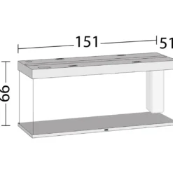 Outlet Led Rio 450 Grå 151x51x66 cm 450 L Akvarier
