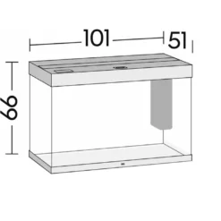 Hot Led Rio 290 Liter Hvid Akvarier