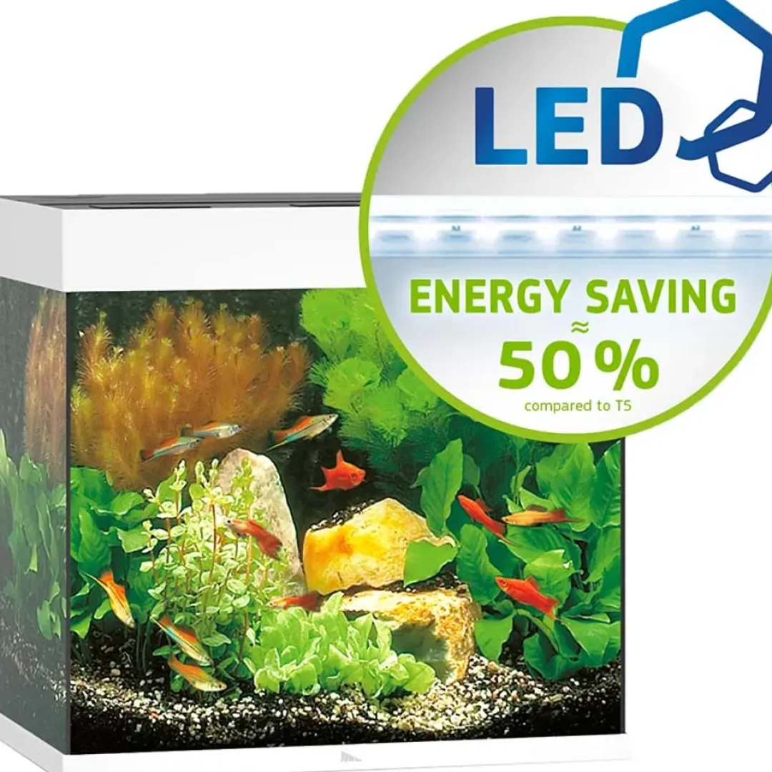 Discount Lido 120 liter Hvid 61x41x58 cm Akvarier