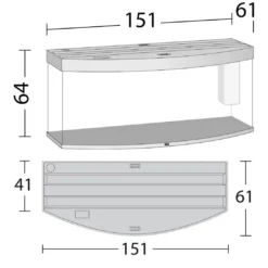 Best Juwel Aquarium VISION 450 LED Sort Akvarier