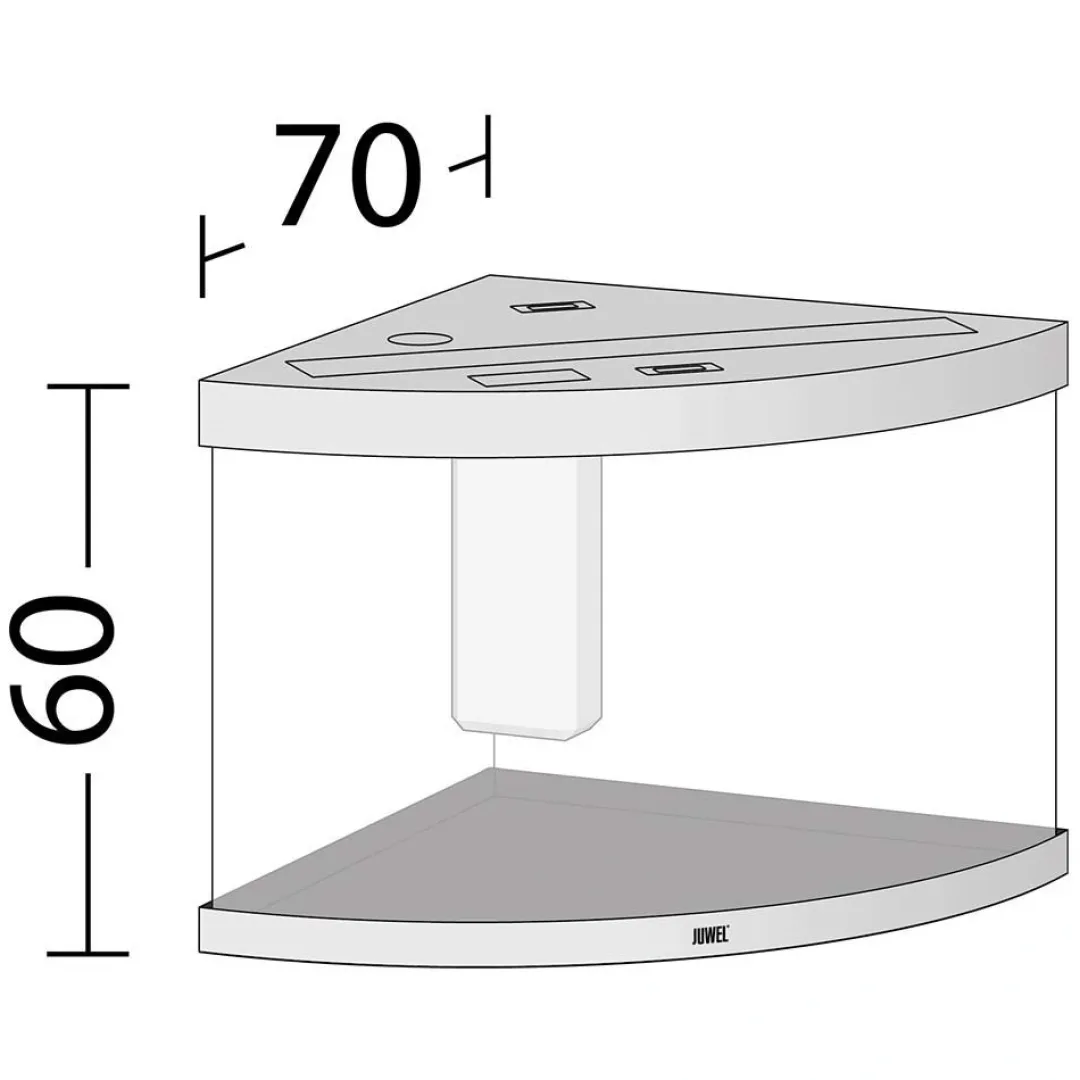 New Juwel Trigon 190 L hvidt Aquarium Akvarier