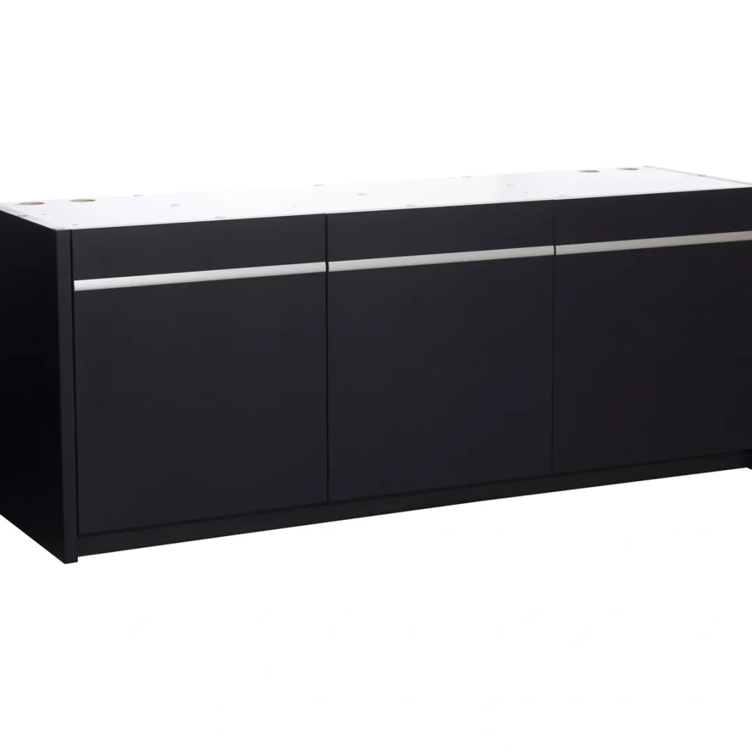 Clearance Kabinet 720 L 200x60x79 cm til MOVE i Sort Akvarieborde Og Akvariereoler