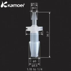 Kamoer rørstik 1 / 8'-1/4 '3,2 mm til 6,3 mm Akvariecomputere
