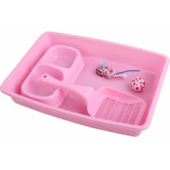 Kattekilling Starterkit Kattebakke Pink 37x27 cm Kattetoiletter Og Kattegrus|Killingetoilet Og Grus Til Killinger - Nem Renlighed Fra Start