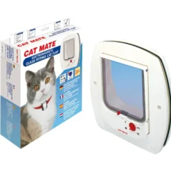 Outlet Kattelem Glasfitting Cat Mate hvid Kattelemme - Med Eller Uden Chip