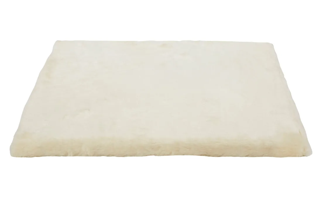 Sale Kattens no 1 Bund med plys 57x57 cm Cream Kradsetræer Og Klatremøbler Til Kat