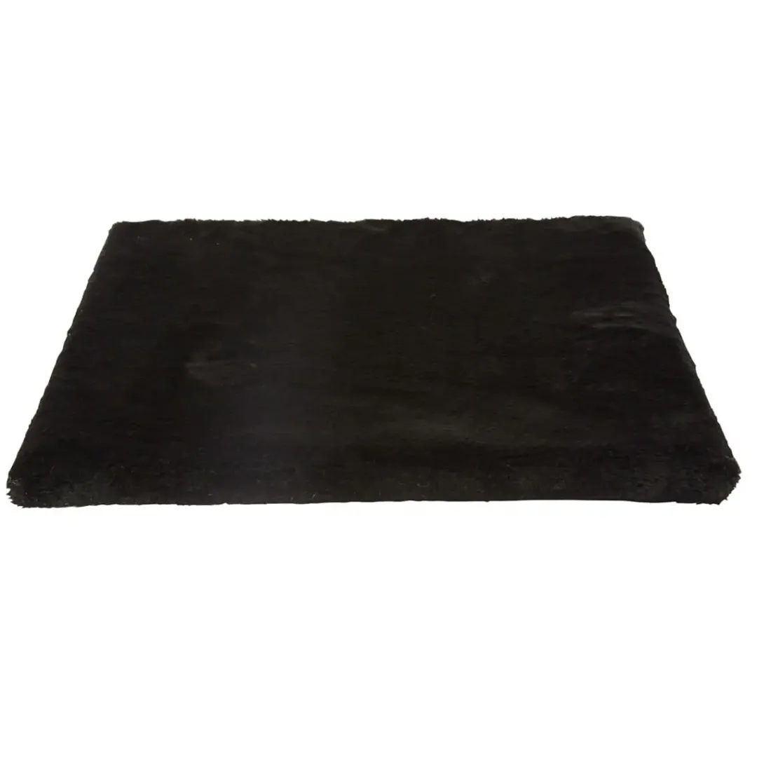 Clearance Kattens no 1 Bund med plys 50x50 cm Sort Kradsetræer Og Klatremøbler Til Kat