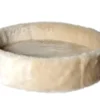 Clearance Kattens no 1 Rund hylde med kant med plys 2 sider Ø 50 cm Cream Kradsetræer Og Klatremøbler Til Kat