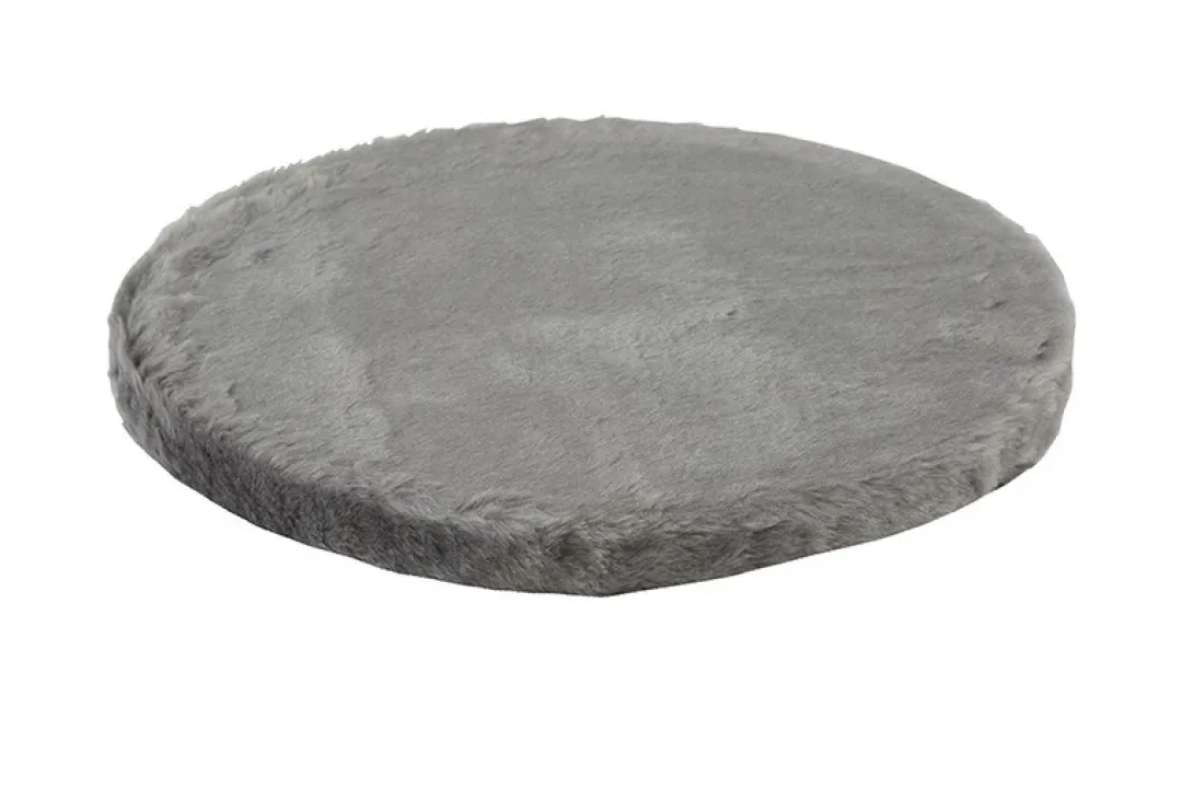Discount Kattens no 1 Rund hylde med plys 2 sider Ø 40 cm Grå Kradsetræer Og Klatremøbler Til Kat