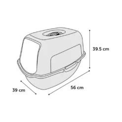 Clearance Kattetoilet Lexie Sort 39x56x39,5 cm Kattetoiletter Og Kattegrus|Killingetoilet Og Grus Til Killinger - Nem Renlighed Fra Start