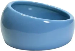 Outlet Keramikskål 13,5 cm Blå Drikkeflasker & Foderskåle Til Gnavere & Kaniner