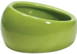 Clearance Keramikskål 13,5 cm Grøn Drikkeflasker & Foderskåle Til Gnavere & Kaniner