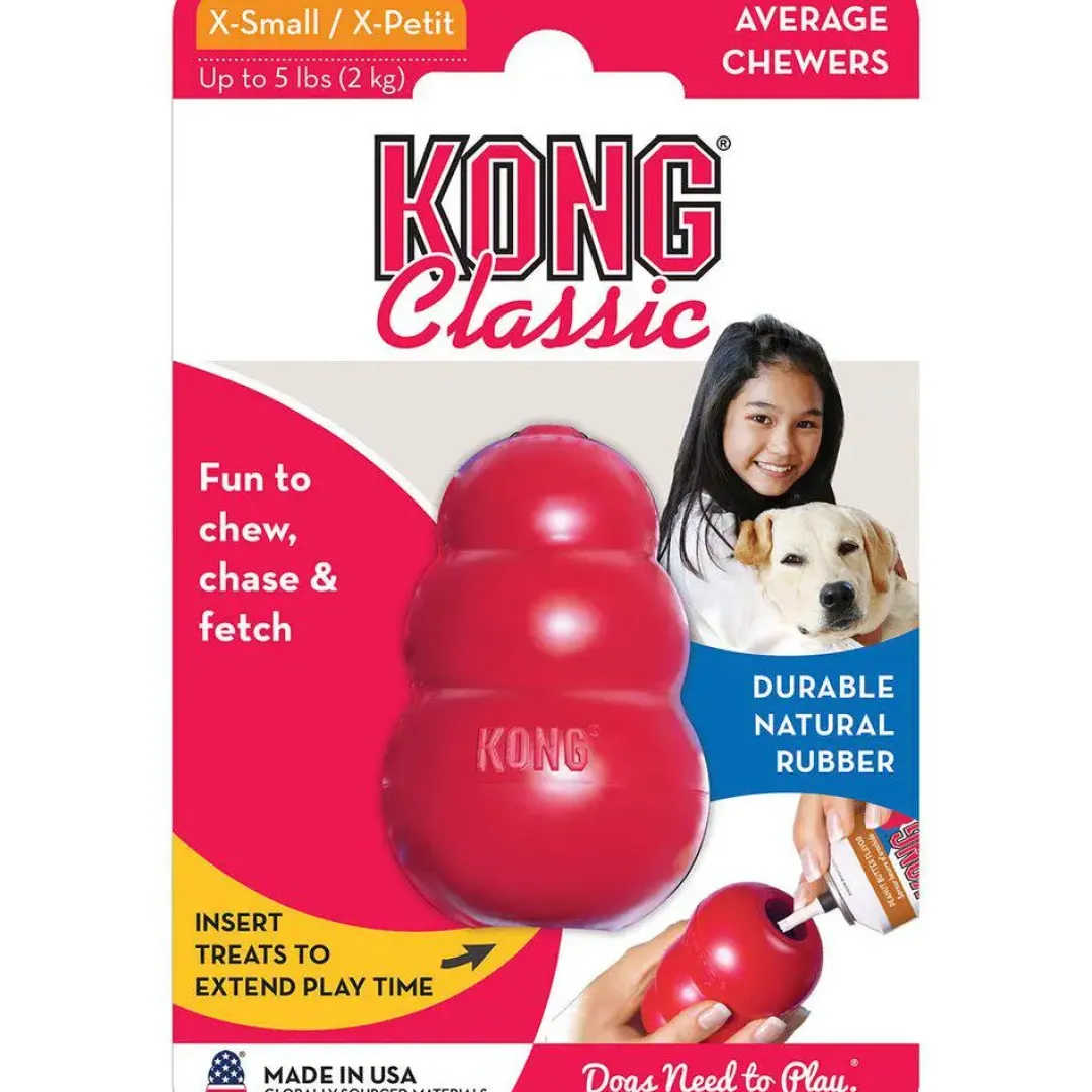 Discount Classic Rød XS - klassisk tyggelegetøj i gummi Hundelegetøj Til Alle Hunde Leg Og Aktivering Året Rundt|Legetøj Til Hvalpe - Sjov Leg, Aktivering Og Tryghed Fra Første Dag