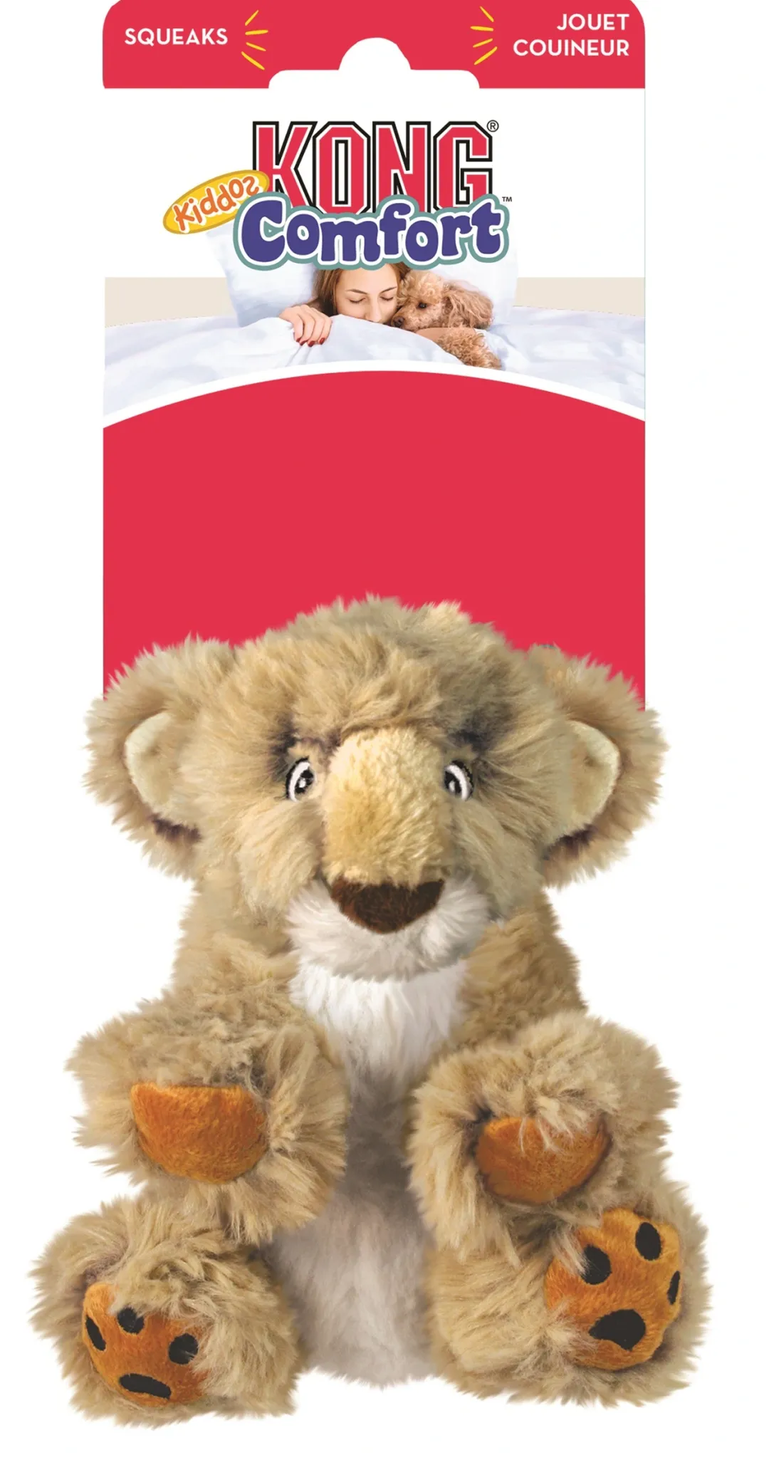 Hot Comfort Kiddos Lion Large 23 cm - løve bamse til hunde Hundelegetøj Til Alle Hunde Leg Og Aktivering Året Rundt|Legetøj Til Hvalpe - Sjov Leg, Aktivering Og Tryghed Fra Første Dag