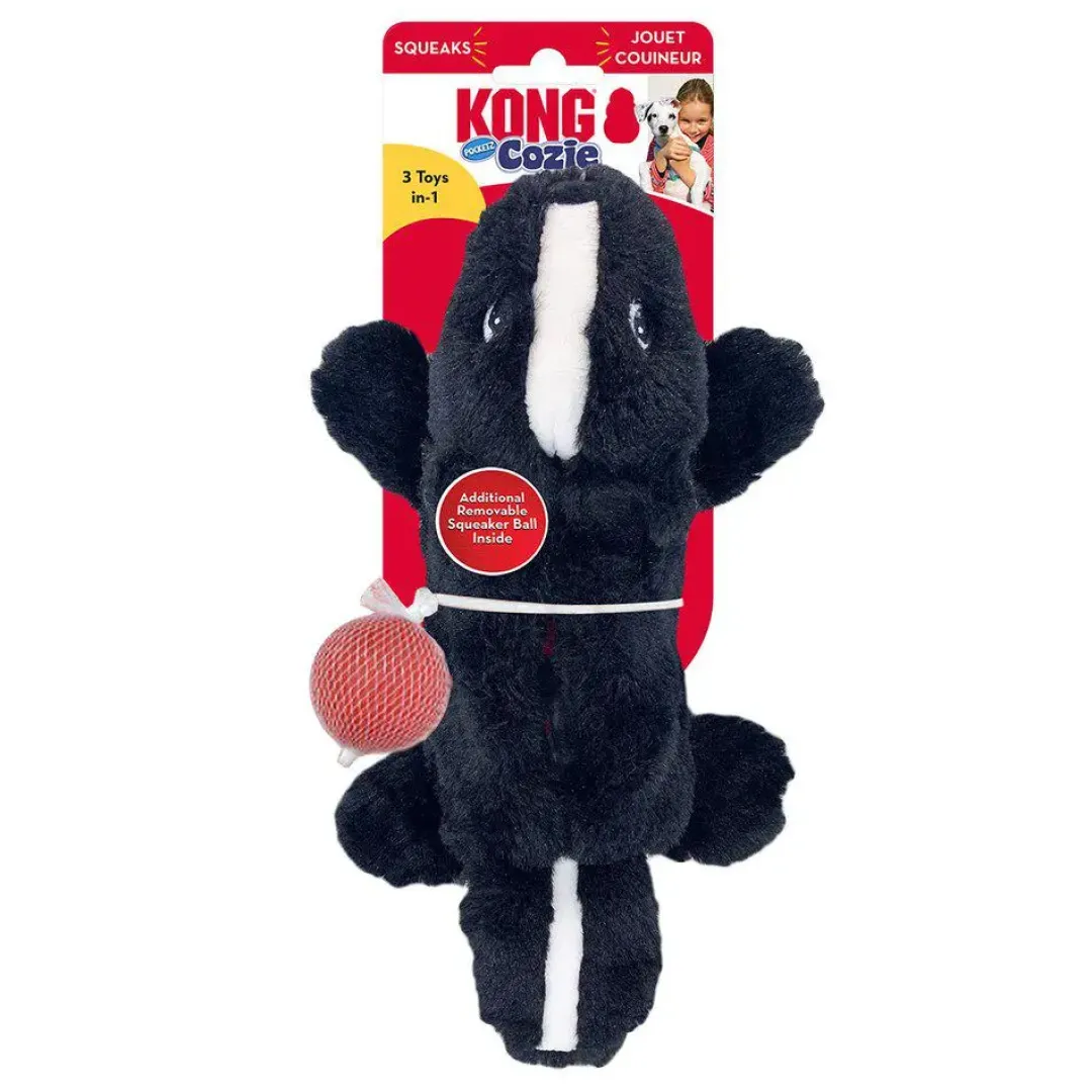Cozie Pocketz Skunk S 29x14x6 cm - skunk bamse til hunde Hundelegetøj Til Alle Hunde Leg Og Aktivering Året Rundt|Legetøj Til Hvalpe - Sjov Leg, Aktivering Og Tryghed Fra Første Dag