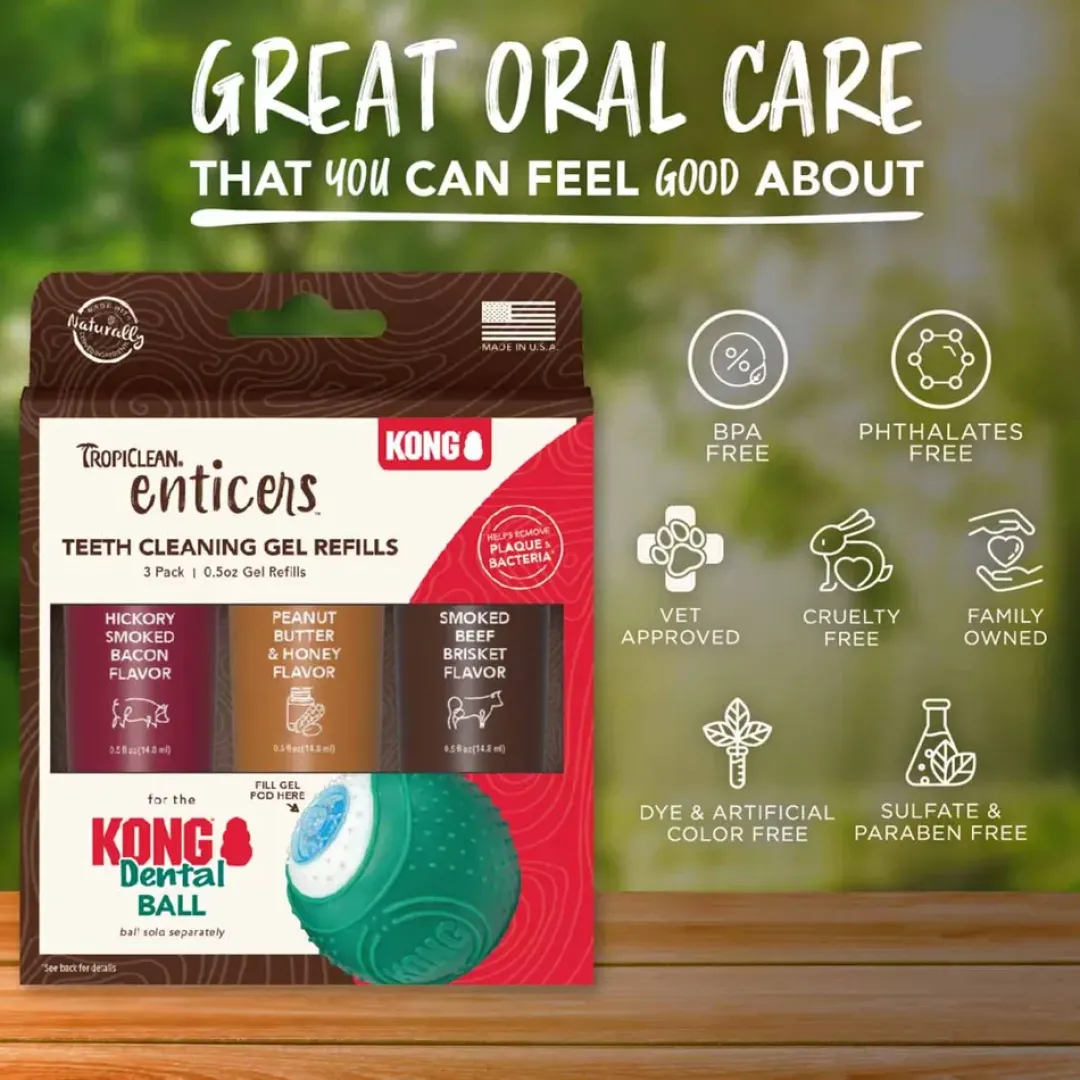 Clearance Dental Ball gel refill 3 pack Plejemidler Til Hund Med Fokus På Sundhed Og Velvære