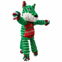 Best Holiday Floppy Knots Fox S/M - et klassisk plys-hundelegetøj med reb og knuder, pivelyd og juletema. Julelegetøj Til Dyr|Hundelegetøj Til Alle Hunde Leg Og Aktivering Året Rundt