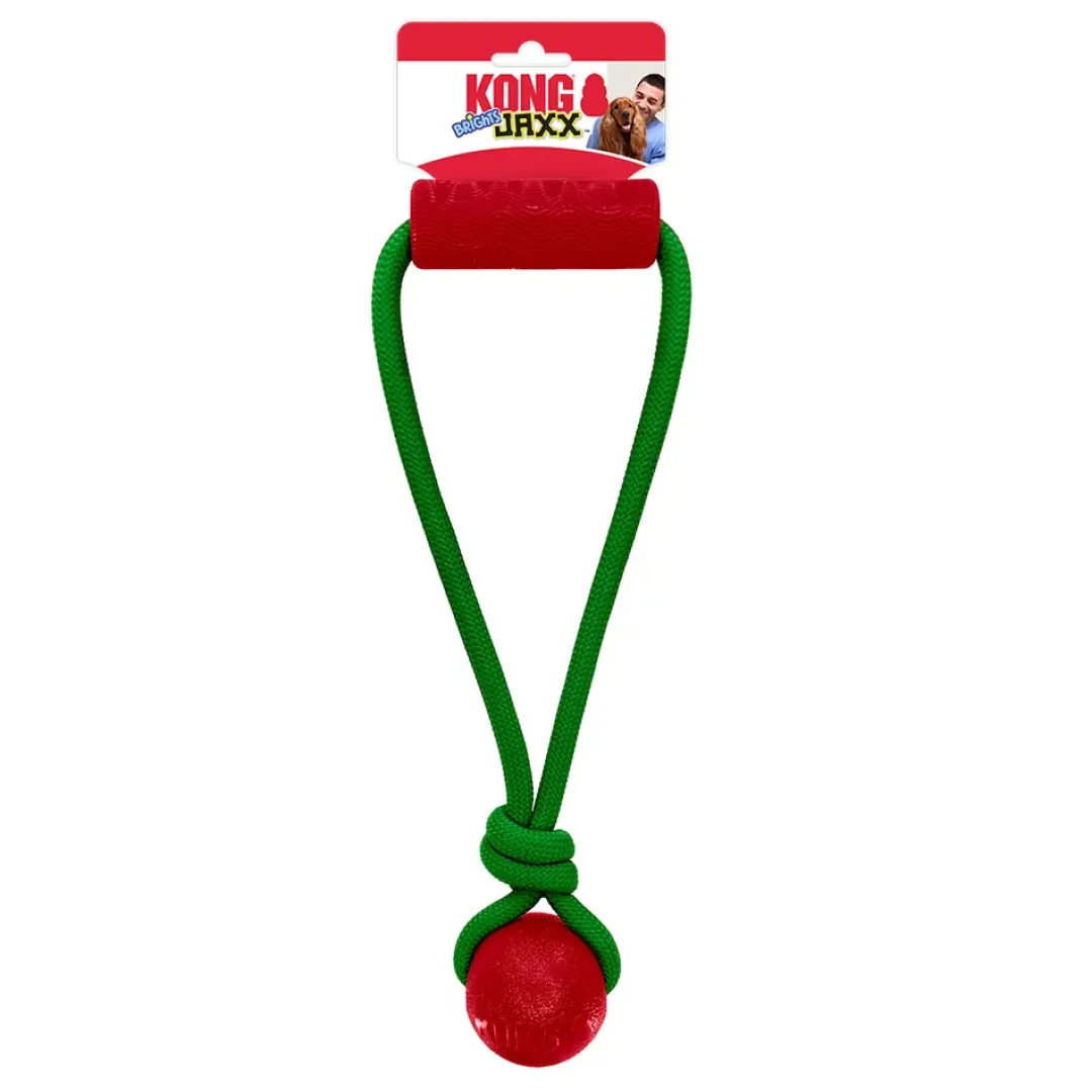 Best Holiday Jaxx Brights Tug Ball Mix M - hundelegetøj 30,5 x 13 x 6,5 cm Julelegetøj Til Dyr