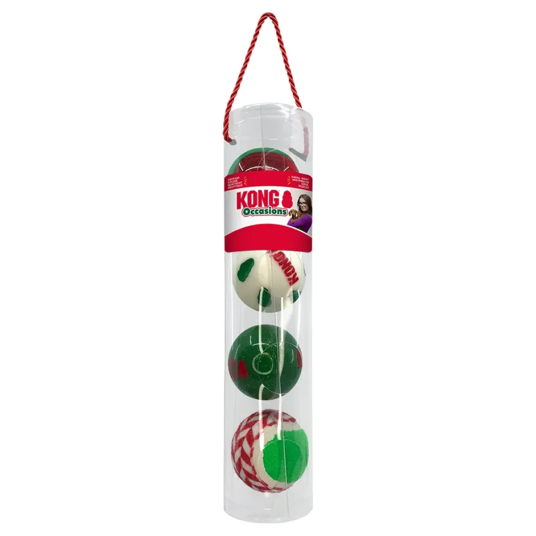 Outlet Holiday Occasions Balls 4-pack M - jule hundelegetøj Julelegetøj Til Dyr