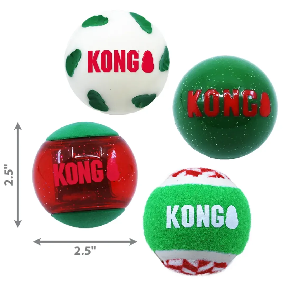 Outlet Holiday Occasions Balls 4-pack M - jule hundelegetøj Julelegetøj Til Dyr