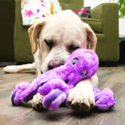 New Hundelegetøj SoftSeas Octopus Lilla L 27 cm - blæksprutte bamse til hunde Hundelegetøj Til Alle Hunde Leg Og Aktivering Året Rundt|Legetøj Til Hvalpe - Sjov Leg, Aktivering Og Tryghed Fra Første Dag