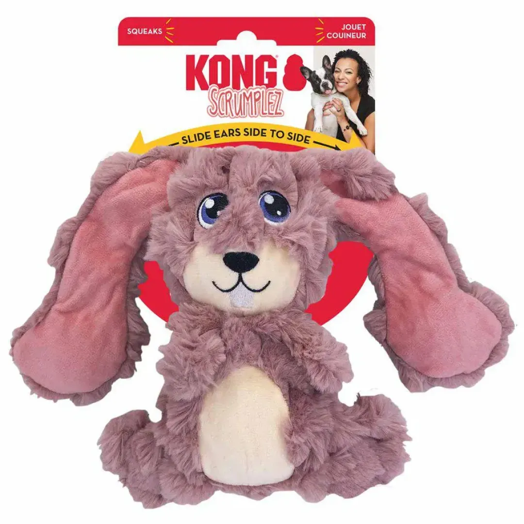 Scrumplez Bunny M - sød kaninbamse til hunde Hundelegetøj Til Alle Hunde Leg Og Aktivering Året Rundt|Legetøj Til Hvalpe - Sjov Leg, Aktivering Og Tryghed Fra Første Dag