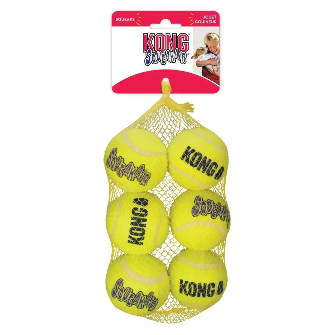 Clearance Squeakair tennisbold 6 stk - sjove pivbolde til hundeleg Hundelegetøj Til Alle Hunde Leg Og Aktivering Året Rundt|Legetøj Til Hvalpe - Sjov Leg, Aktivering Og Tryghed Fra Første Dag