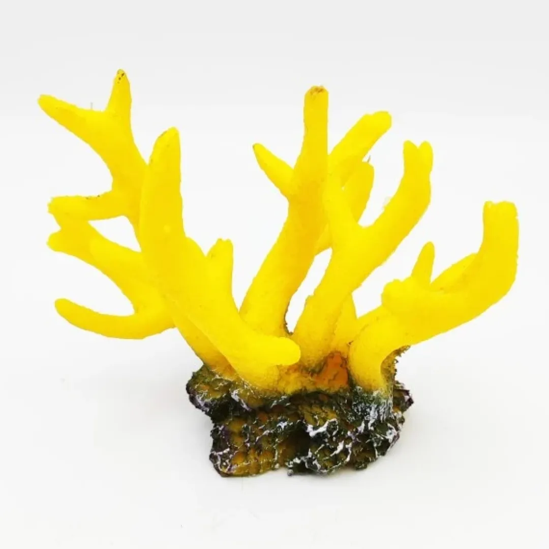 Online Kunstig koral Seriatopora (Yellow) 15x8x13 cm Dekoration Til Saltvand