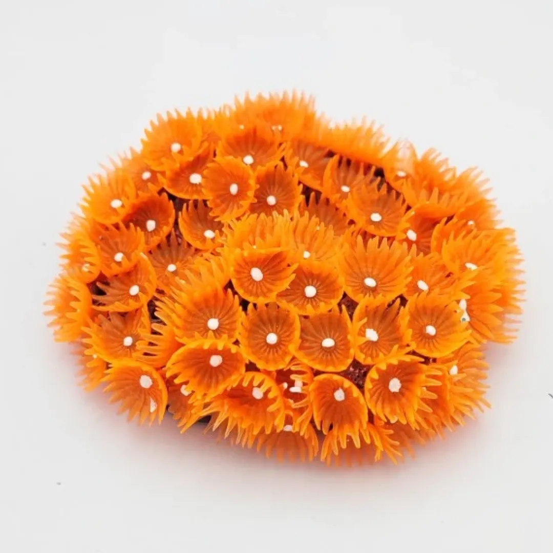 Hot Kunstig koral Zoanthus (Orange) Dekoration Til Saltvand