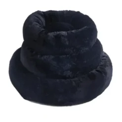 Outlet KW Fluffy Donut hundeseng Ø 60 cm TILBUD Sort Hundesenge Og Kurve Til Hunde - Bløde Og Komfortable|Sovepladser Til Hvalpe - Hundesenge, Kølemåtter Og Trygge Hvilesteder