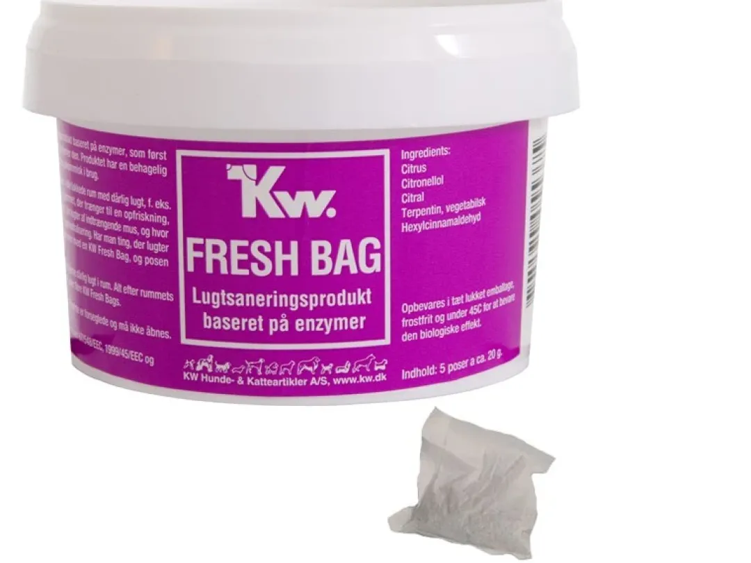 New KW Fresh bag 5 X 20 g i plastbøtte Plejemidler Til Hund Med Fokus På Sundhed Og Velvære|Pleje Af Hvalpe - Alt I Plejemidler Til Pels, Poter Og Hud