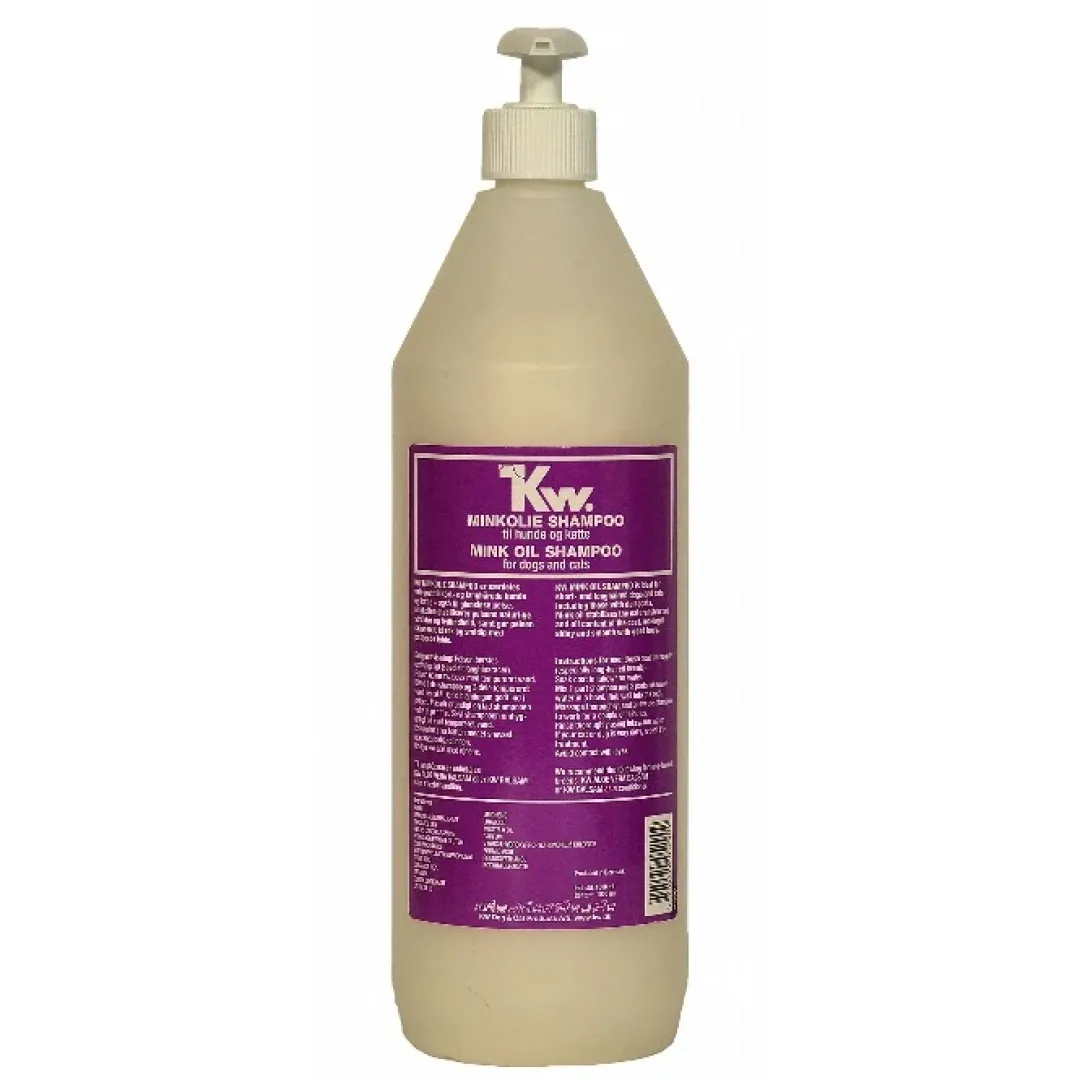 New KW Minkolie Shampoo 1000 ml Plejemidler Til Hund Med Fokus På Sundhed Og Velvære