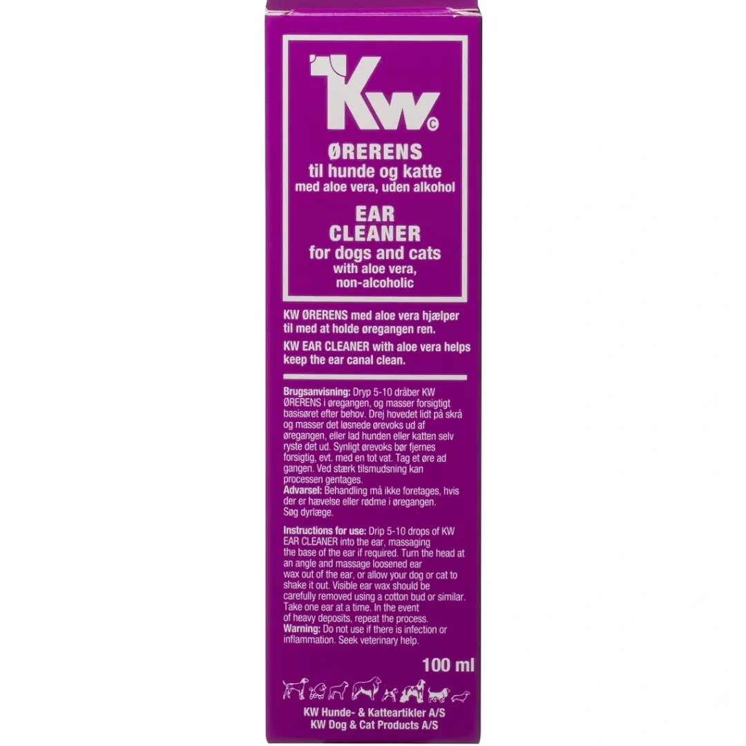 Best KW Ørerens til hunde og katte med Aloe Vera (klorhexadin) 100 ml Plejemidler Til Katte|Plejemidler Til Hund Med Fokus På Sundhed Og Velvære