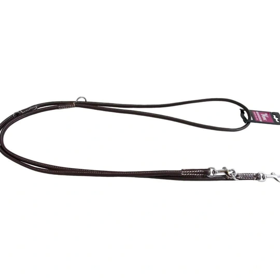 Hot Kw Walker rundsyet Dressur line 8 mm Brun Hundesnor I Mange Varianter Og Materialer|Hundesnor Til Hvalpe