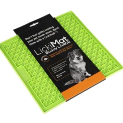 Online Slikkemåtte 28 x 28 cm Grøn - aktiveringsmåtte til hunde Killingelegetøj - Sjov, Træning Og Aktivering For Killinger|Hundelegetøj Til Alle Hunde Leg Og Aktivering Året Rundt