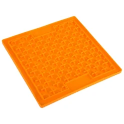 New Slikkemåtte 20 x 20 cm Orange - aktiveringsmåtte til hunde Killingelegetøj - Sjov, Træning Og Aktivering For Killinger|Hundelegetøj Til Alle Hunde Leg Og Aktivering Året Rundt