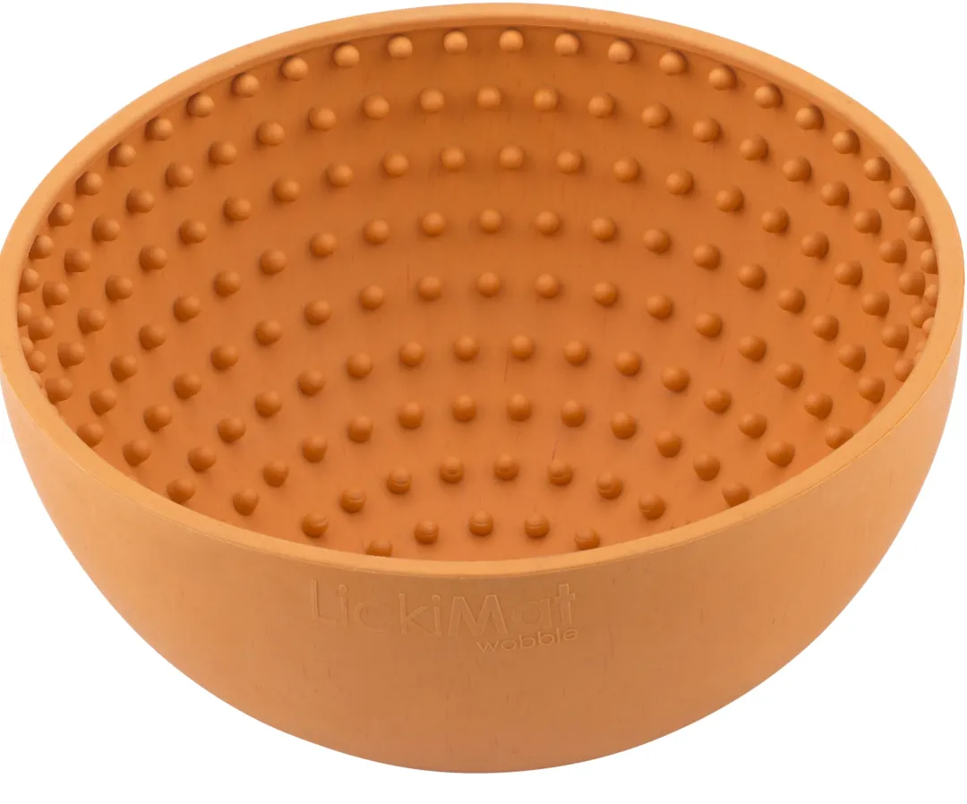 Best Wobble Orange Ø 18 x 8 cm - slikkeskål til hunde Hundelegetøj Til Alle Hunde Leg Og Aktivering Året Rundt|Legetøj Til Hvalpe - Sjov Leg, Aktivering Og Tryghed Fra Første Dag