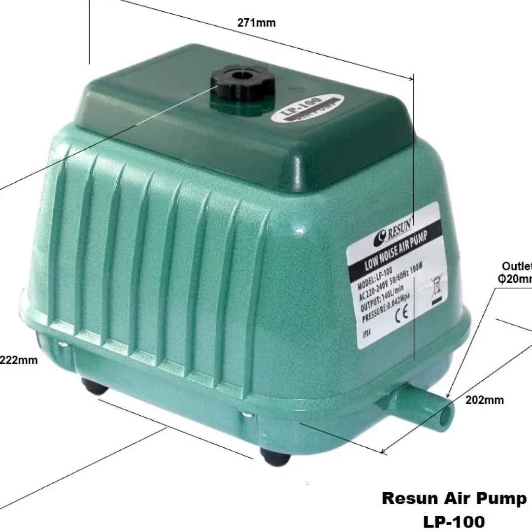 Clearance LP100 Luftpumpe 8400 l/t Havedamspumper Og -Dyser|Akvariefilter Og Pumpe