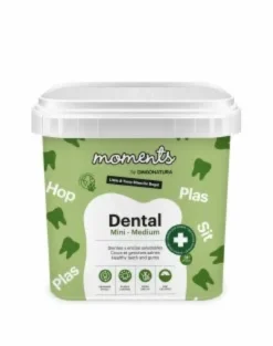 Moments Dental Mini-Medium 500 g - tandpleje snacks til hunde Snacks Til Hvalpe - Lækre Godbidder Til Træning Og Forkælelse|Hundeguf Og Tyggeben Til Hunde