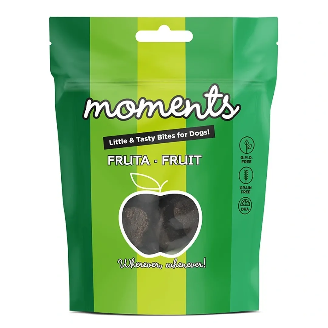 Clearance Moments hundesnack Kylling og Frugt 60 g - fuldfoder hundegodbidder Hundeguf Og Tyggeben Til Hunde