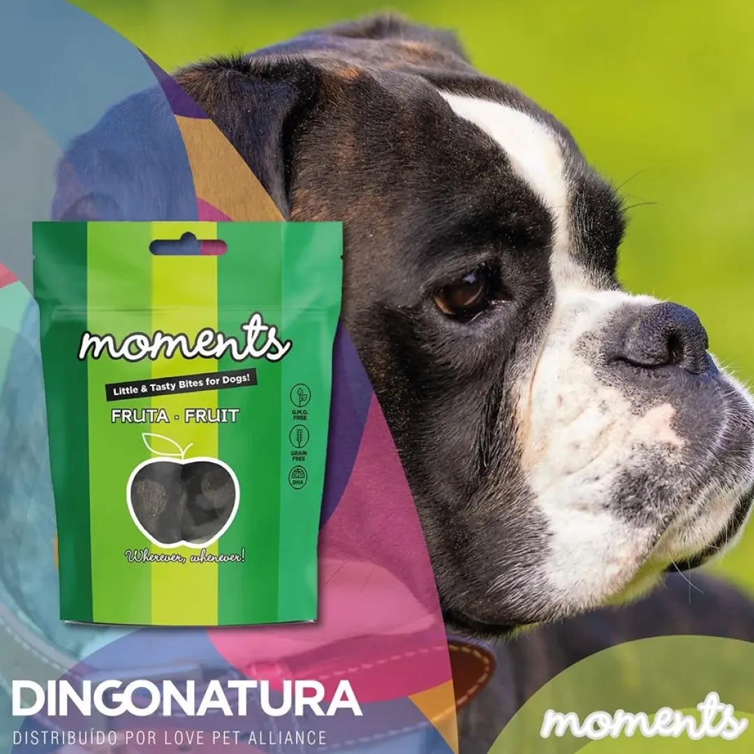 Clearance Moments hundesnack Kylling og Frugt 60 g - fuldfoder hundegodbidder Hundeguf Og Tyggeben Til Hunde