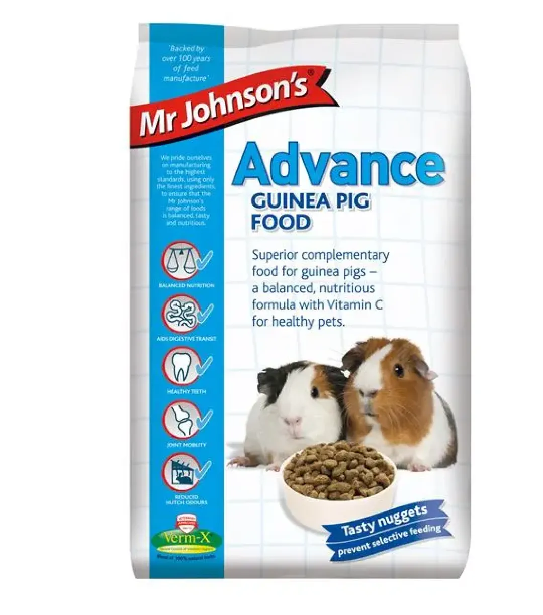 Online Mr Johnson Marsvinefoder Advance Guinea Pig 10 kg Foder & Snack Til Gnavere & Kanin