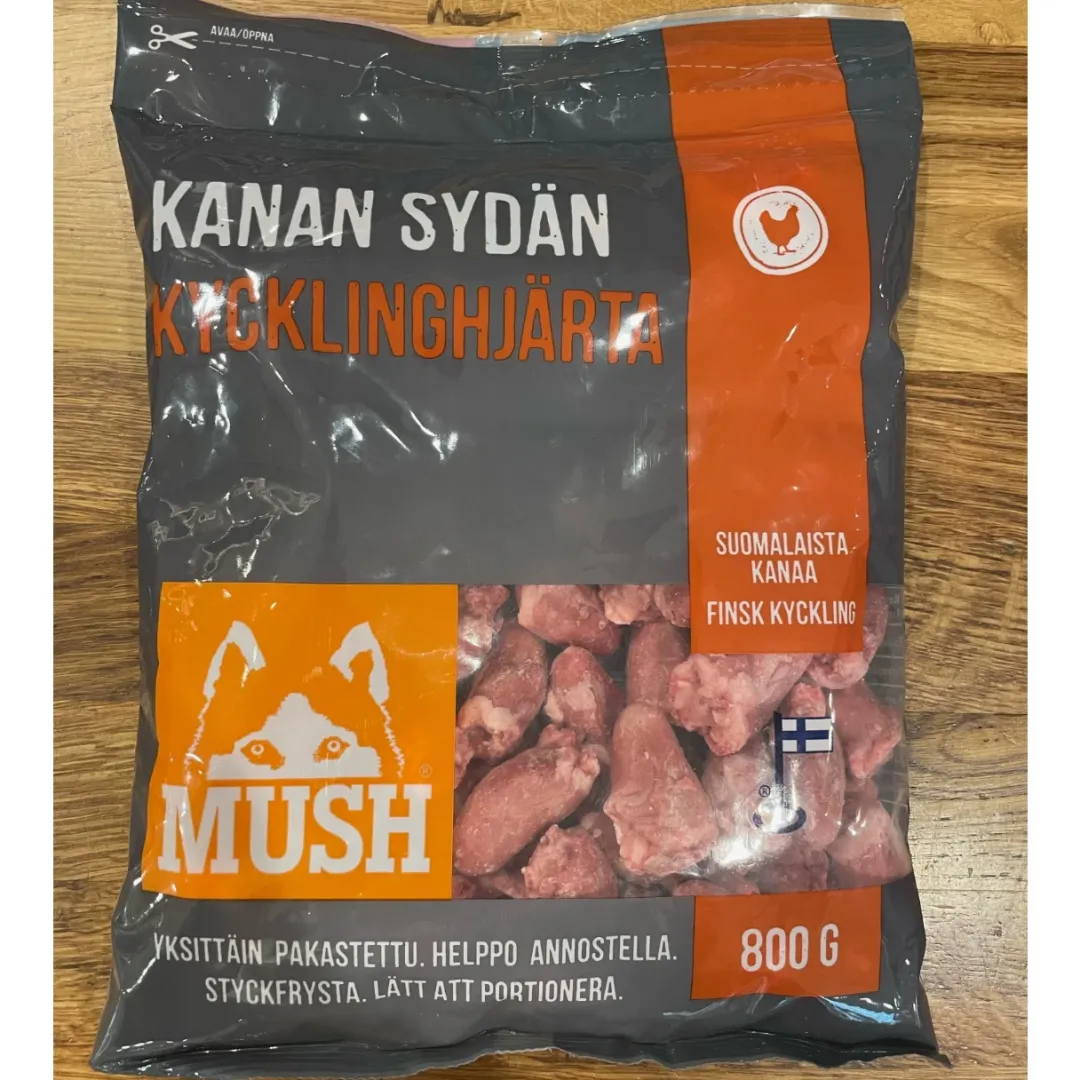Online Basic Kyllingehjerter 800 g - Naturlige hundesnacks Hundefoder