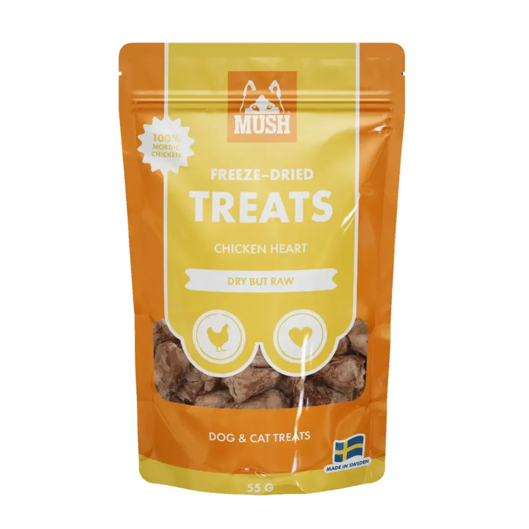 New Treat Kyllingehjerte 55 g - naturlige hundegodbidder Snacks Til Hvalpe - Lækre Godbidder Til Træning Og Forkælelse|Kattefoder & Snacks