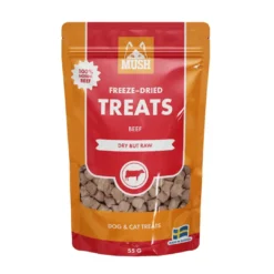 Discount Treat Okse 55 g - naturlige frysetørrede hundesnacks Snacks Til Hvalpe - Lækre Godbidder Til Træning Og Forkælelse|Kattefoder & Snacks