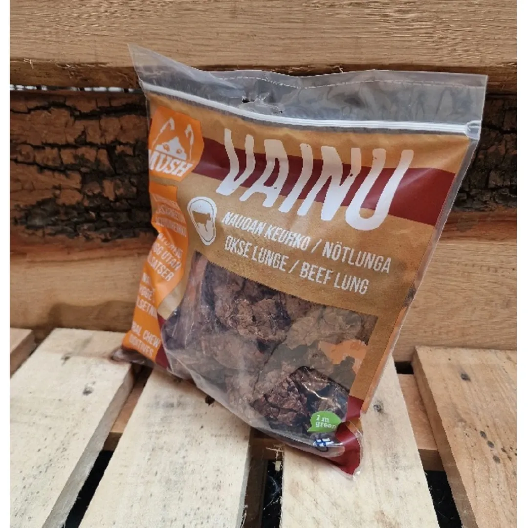 Hot VAINU Hundesnack Okselunge 140 g - naturlige træningssnacks Snacks Til Hvalpe - Lækre Godbidder Til Træning Og Forkælelse|Hundeguf Og Tyggeben Til Hunde
