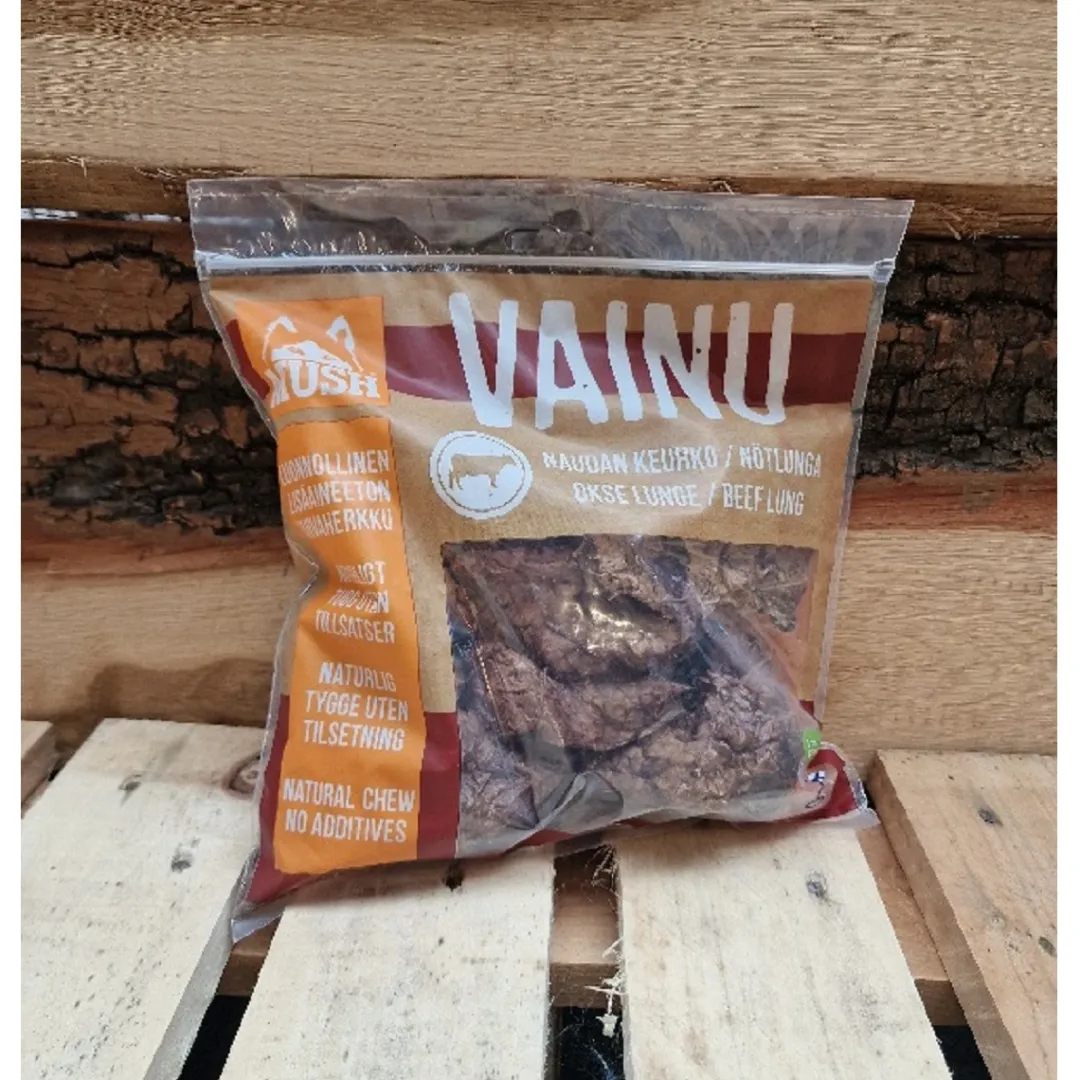 Hot VAINU Hundesnack Okselunge 140 g - naturlige træningssnacks Snacks Til Hvalpe - Lækre Godbidder Til Træning Og Forkælelse|Hundeguf Og Tyggeben Til Hunde