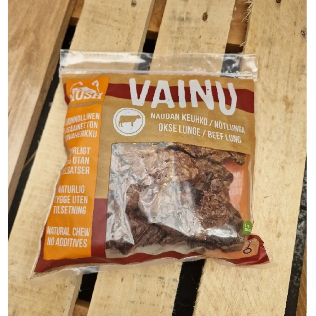Hot VAINU Hundesnack Okselunge 140 g - naturlige træningssnacks Snacks Til Hvalpe - Lækre Godbidder Til Træning Og Forkælelse|Hundeguf Og Tyggeben Til Hunde